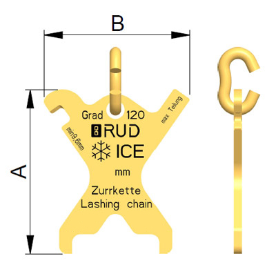 ICE-Lashing chain identification tag IVSK-KZA