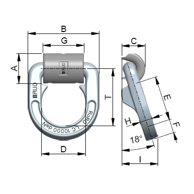 RoRo-Lashing point for welding, especially for low temperatures -40°C